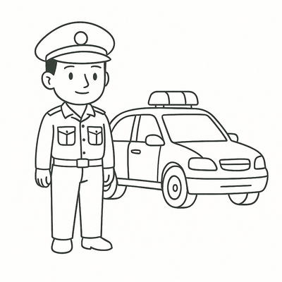 Traffic Police Coloring Pages for Kids – Coloring Sheets 2026