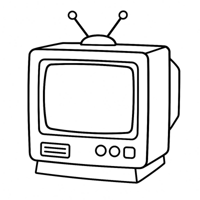 TV Coloring Pages for Kids - TV Coloring Pictures 2026