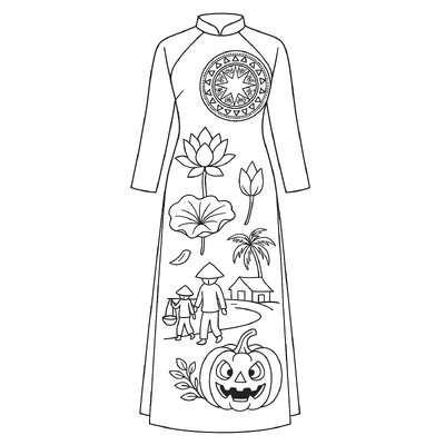 Vietnamese Ao Dai Coloring Pages for Kids – Download PDF 2026