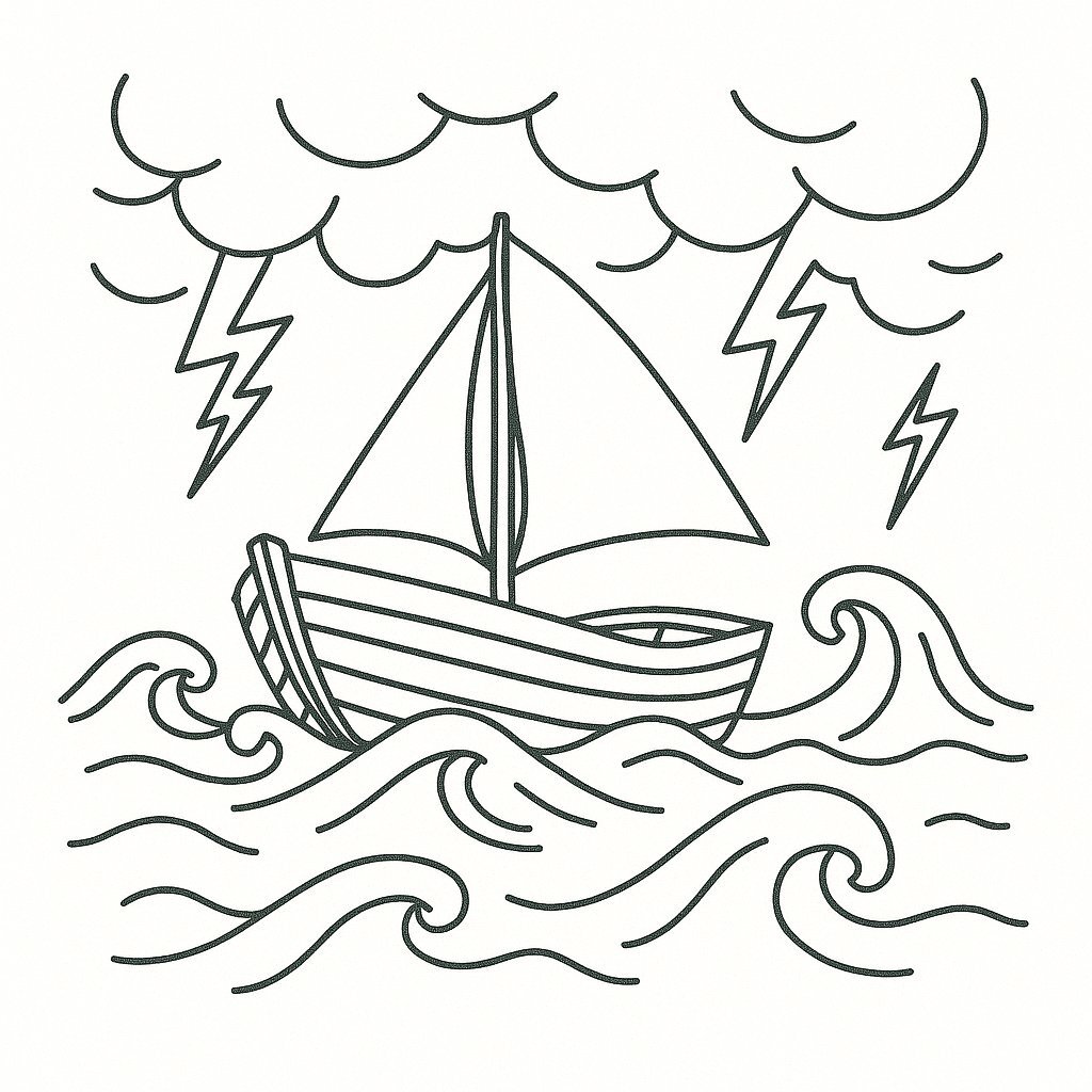 Boat in a Storm