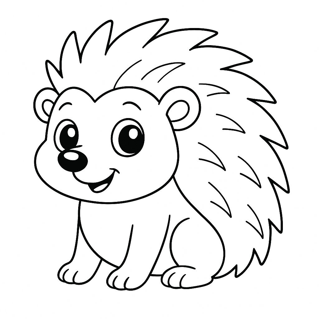 Cute Cartoon Hedgehog