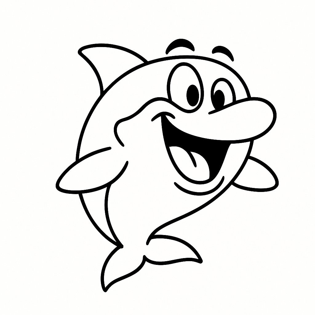 Funny Cartoon Killer Whale
