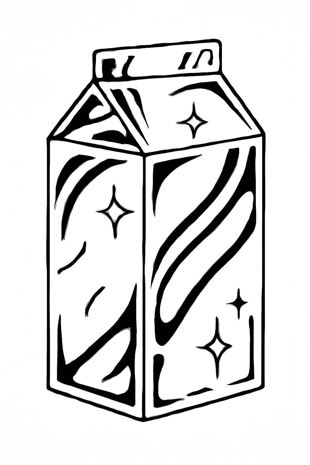 Metallic Milk Box
