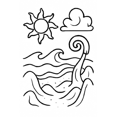 Beach Coloring Pages for Kids 2026