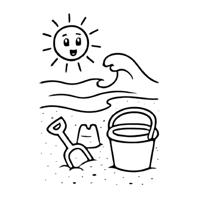 Beach Coloring Pages for Kids 2026