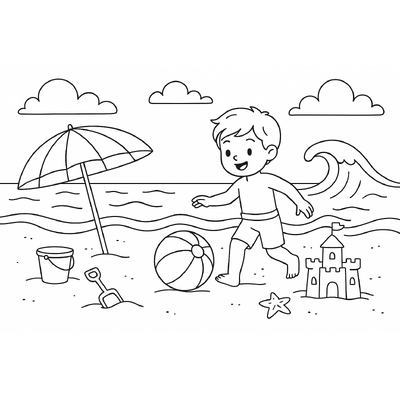 Beach Coloring Pages for Kids 2026