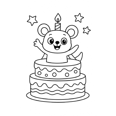 Cake Coloring Pages for Kids 2026 – Fun PDF Download