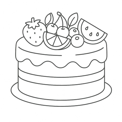 Cake Coloring Pages for Kids 2026 – Fun PDF Download