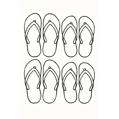Cute Sandal Coloring Pages for Kids – Free Download 2026