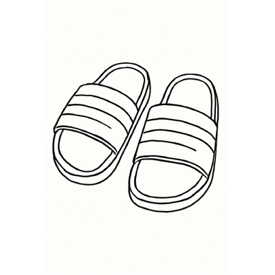Cute Sandal Coloring Pages for Kids – Free Download 2026