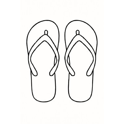 Cute Sandal Coloring Pages for Kids – Free Download 2026