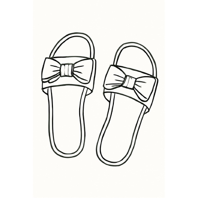 Cute Sandal Coloring Pages for Kids – Free Download 2026