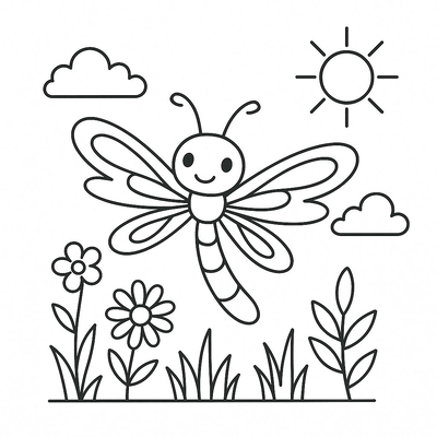 Dragonfly Coloring Pages for Kids 2026