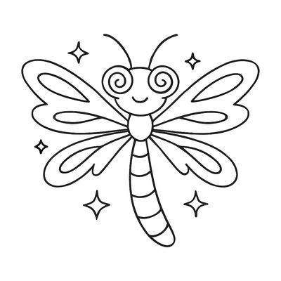 Dragonfly Coloring Pages for Kids 2026
