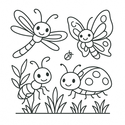 Dragonfly Coloring Pages for Kids 2026