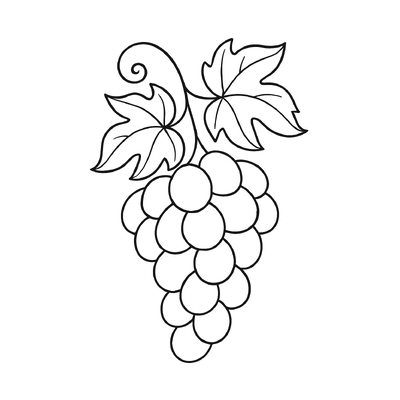 Grapes Coloring Pages for Kids 2026