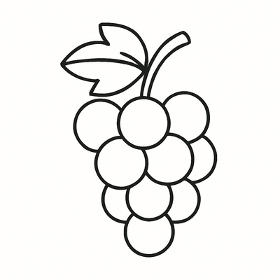Grapes Coloring Pages for Kids 2026
