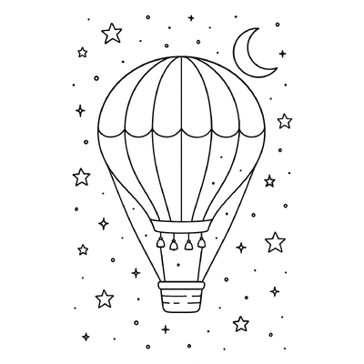 Hot Air Balloon Coloring Pages for Kids 2026 – Free PDF Sheets