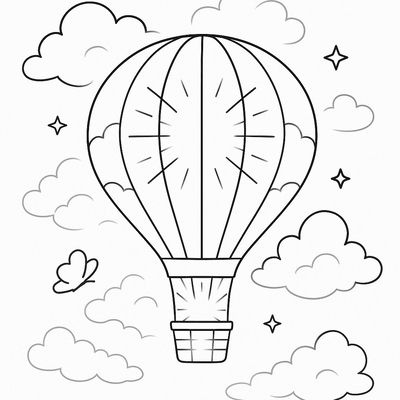 Hot Air Balloon Coloring Pages for Kids 2026 – Free PDF Sheets