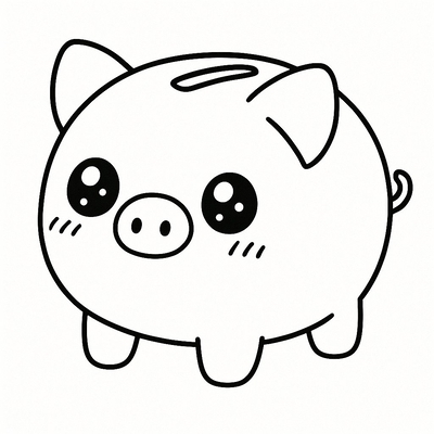 Piggy Bank Coloring Pages for Kids 2026 - Cute Coloring Pictures