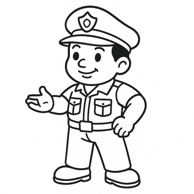 Police Coloring Pages for Kids 2026 – Free PDF Download