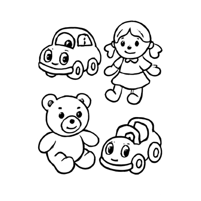 Preschool Toy Coloring Pages for Kids 2026