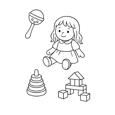 Preschool Toy Coloring Pages for Kids 2026