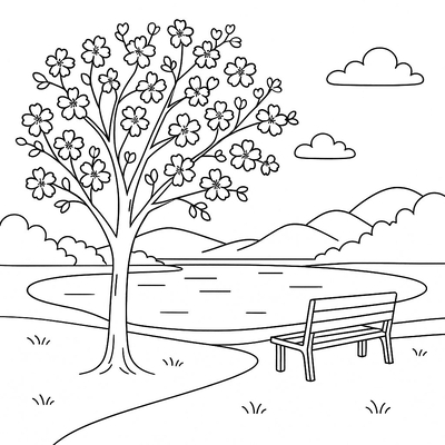 Sakura Coloring Pages for Kids 2026 – Lively PDF Download