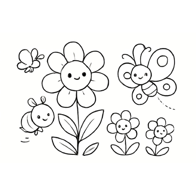 Spring Flower Garden Coloring Pages for Kids 2026