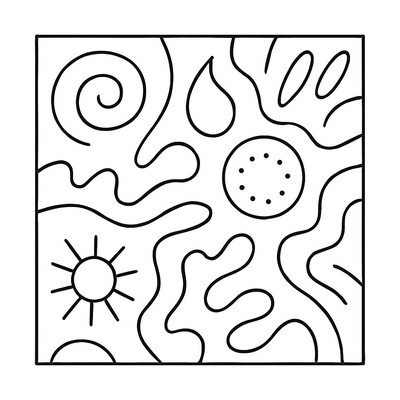 Square Coloring Pages for Kids 2026 - Easy PDF Download