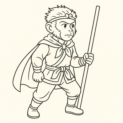 Sun Wukong Coloring Pages for Kids 2026 – Beautiful Coloring Sheets