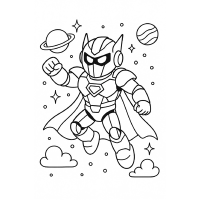 Superhero Robot Coloring Pages for Kids 2026 – Free PDF Download