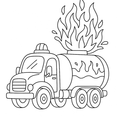 Tanker Truck Coloring Pages for Kids 2026 – Beautiful Coloring Sheets