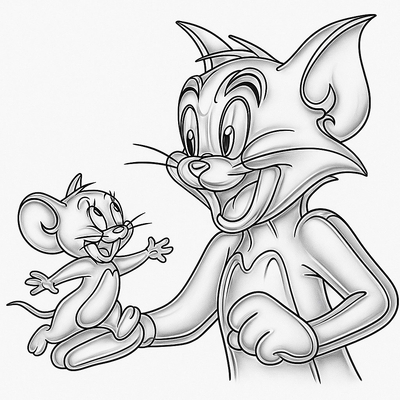 Tom and Jerry Coloring Pages for Kids 2026 – Fun Coloring Sheets
