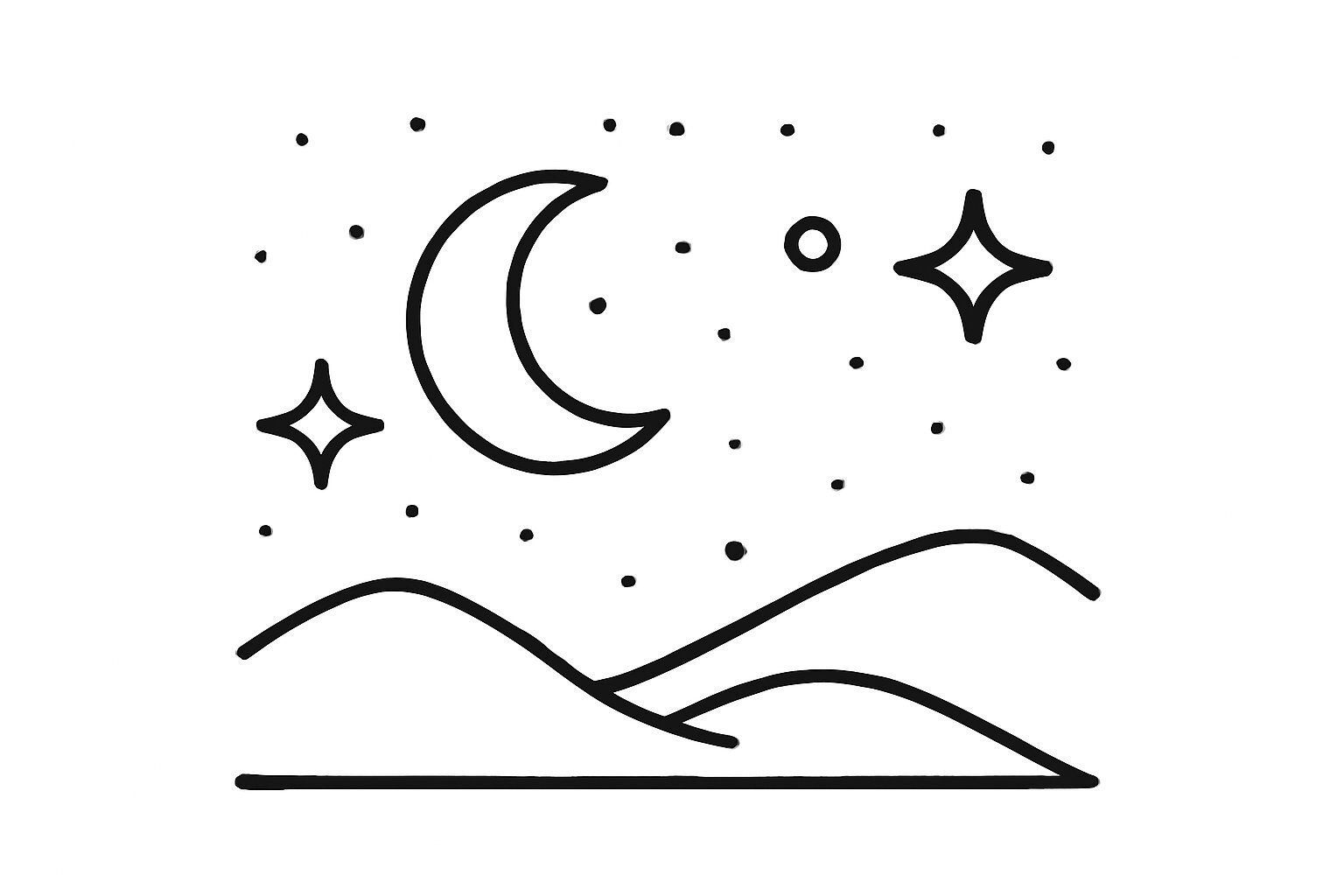 Night Space Landscape
