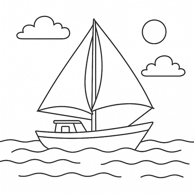 Beautiful Beach Landscape Coloring Pages for Kids PDF 2026