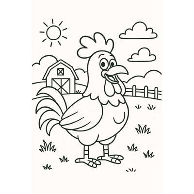 Chicken Coloring Pages for Kids 2026 - Free PDF