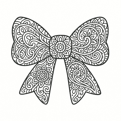 Cutest Bow Coloring Pages for Kids 2026