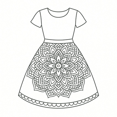 Cutest Dress Coloring Pages for Kids 2026 – PDF Download