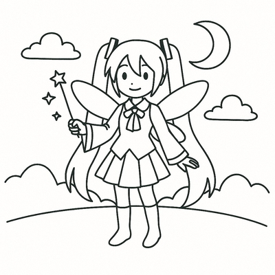 Cutest Miku Coloring Pages for Kids PDF 2026