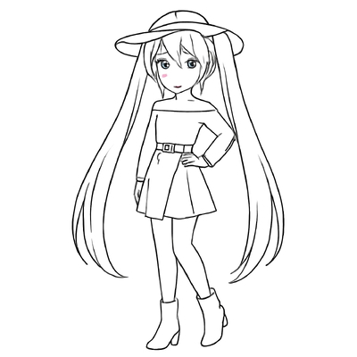 Cutest Miku Coloring Pages for Kids PDF 2026