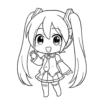 Cutest Miku Coloring Pages for Kids PDF 2026