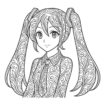 Cutest Miku Coloring Pages for Kids PDF 2026