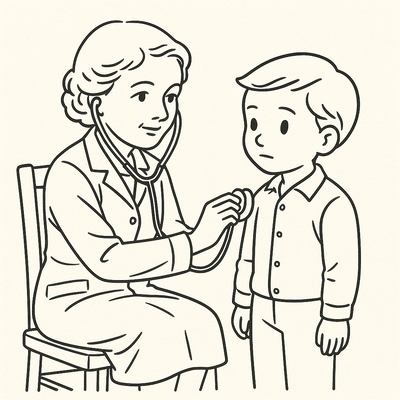 Doctor Checkup Coloring Pages for Kids – Beautiful PDF 2026