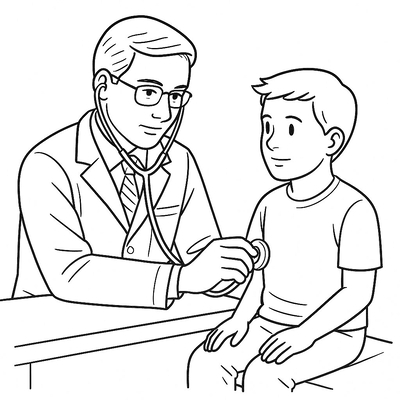 Doctor Checkup Coloring Pages for Kids – Beautiful PDF 2026