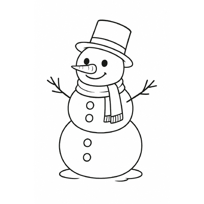 Fun Snowman Coloring Pages for Kids 2026