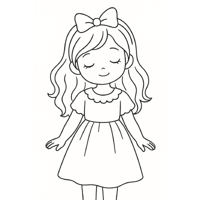 Paper Doll Coloring Pages for Kids 2026 - Free PDF