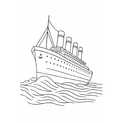 Titanic Ship Coloring Pages for Kids 2026 - Free PDF