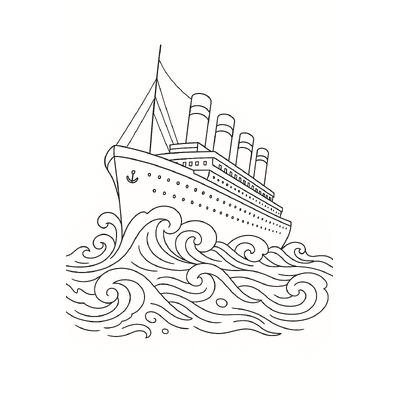 Titanic Ship Coloring Pages for Kids 2026 - Free PDF