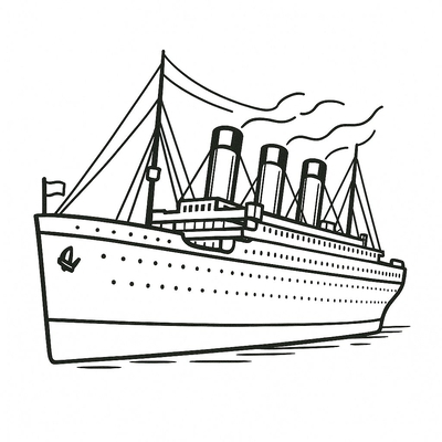 Titanic Ship Coloring Pages for Kids 2026 - Free PDF